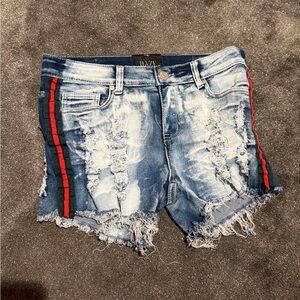 DAZL "Gucci style stripes" Jean shorts